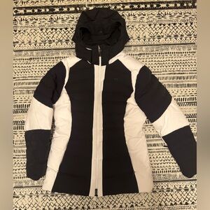 Black and White Duana Down Ski Jacket